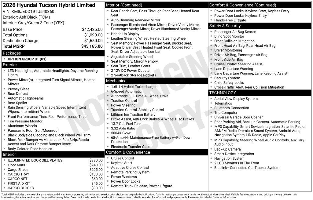 New 2026 Hyundai Tucson Limited AWD/4WD image 4