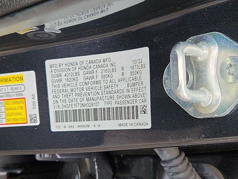 Certified 2022 Honda Civic EX image 27