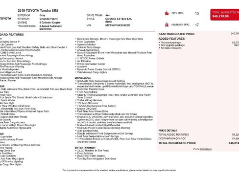 Used 2019 Toyota Tundra SR5 w/ TRD Sport Package image 9