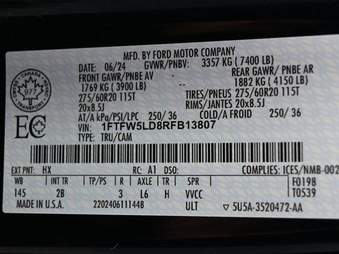Used 2024 Ford F150 Lariat AWD/4WD image 5