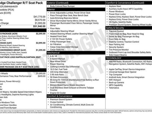 Used 2021 Dodge Challenger R/T Scat Pack w/ Dynamics Package RWD image 22
