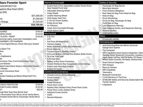 Certified 2023 Subaru Forester Sport AWD/4WD image 35
