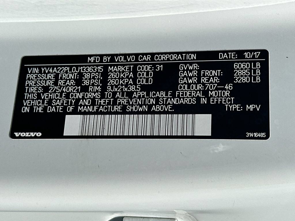 Used 2018 Volvo XC90 T6 Inscription w/ Convenience Package AWD/4WD image 27