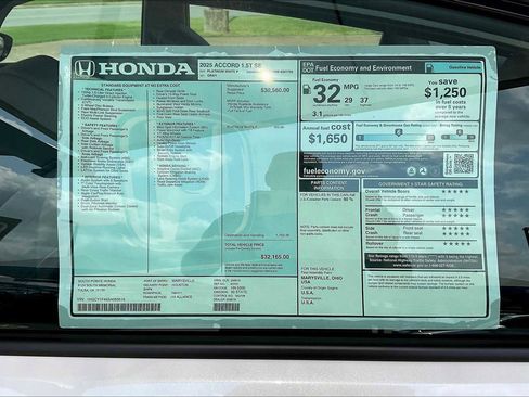 Certified 2025 Honda Accord SE image 21