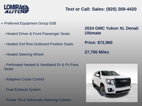 Used 2024 GMC Yukon XL Denali Ultimate AWD/4WD image 21