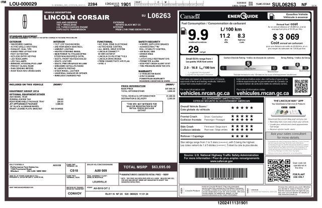 Used 2025 Lincoln Corsair Reserve w/ Jet Appearance Package AWD/4WD image 2