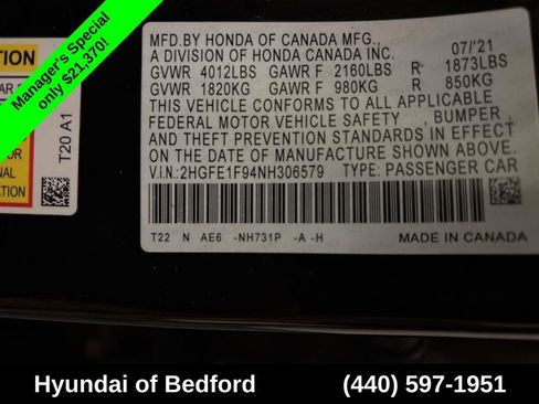 Used 2022 Honda Civic Touring image 12