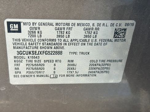 Used 2015 Chevrolet Silverado 1500 LTZ Z71 w/ LTZ Plus Package image 12