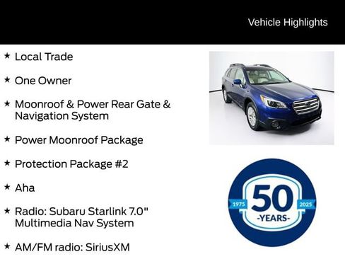 Used 2016 Subaru Outback 2.5i Premium w/ Protection Package #2 AWD/4WD image 6
