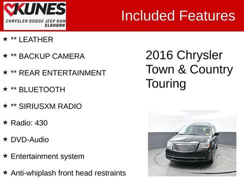 Used 2016 Chrysler Town & Country Touring FWD image 3