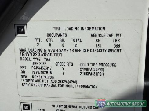 Used 2001 Chevrolet Corvette Convertible w/ Preferred Equipment Group1 RWD image 32