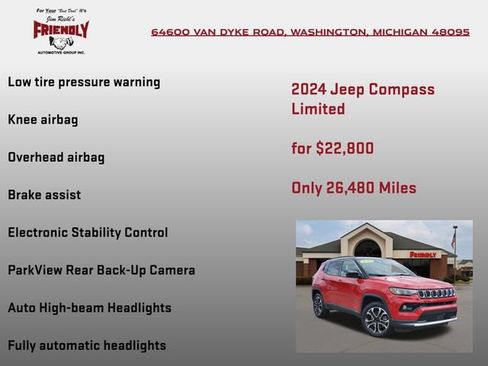Used 2024 Jeep Compass Limited AWD/4WD image 20