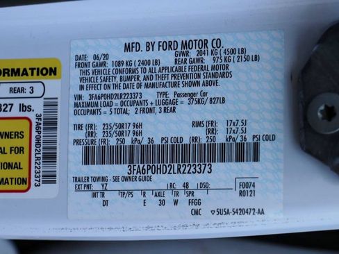 Used 2020 Ford Fusion SE FWD image 33
