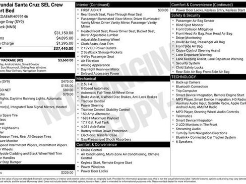 Certified 2024 Hyundai Santa Cruz SEL w/ Activity Package AWD/4WD image 3