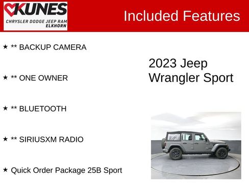 Used 2023 Jeep Wrangler Unlimited Sport AWD/4WD image 2
