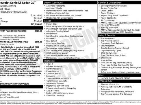 Used 2012 Chevrolet Sonic LT image 63