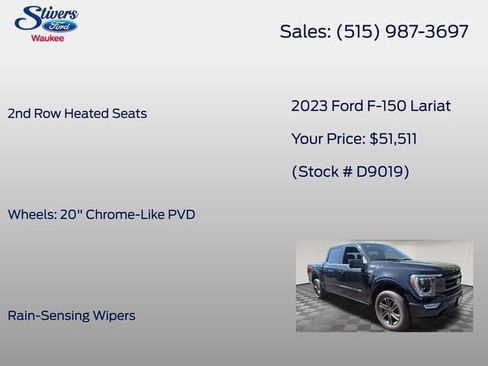 Used 2023 Ford F150 Lariat w/ Equipment Group 502A High AWD/4WD image 18