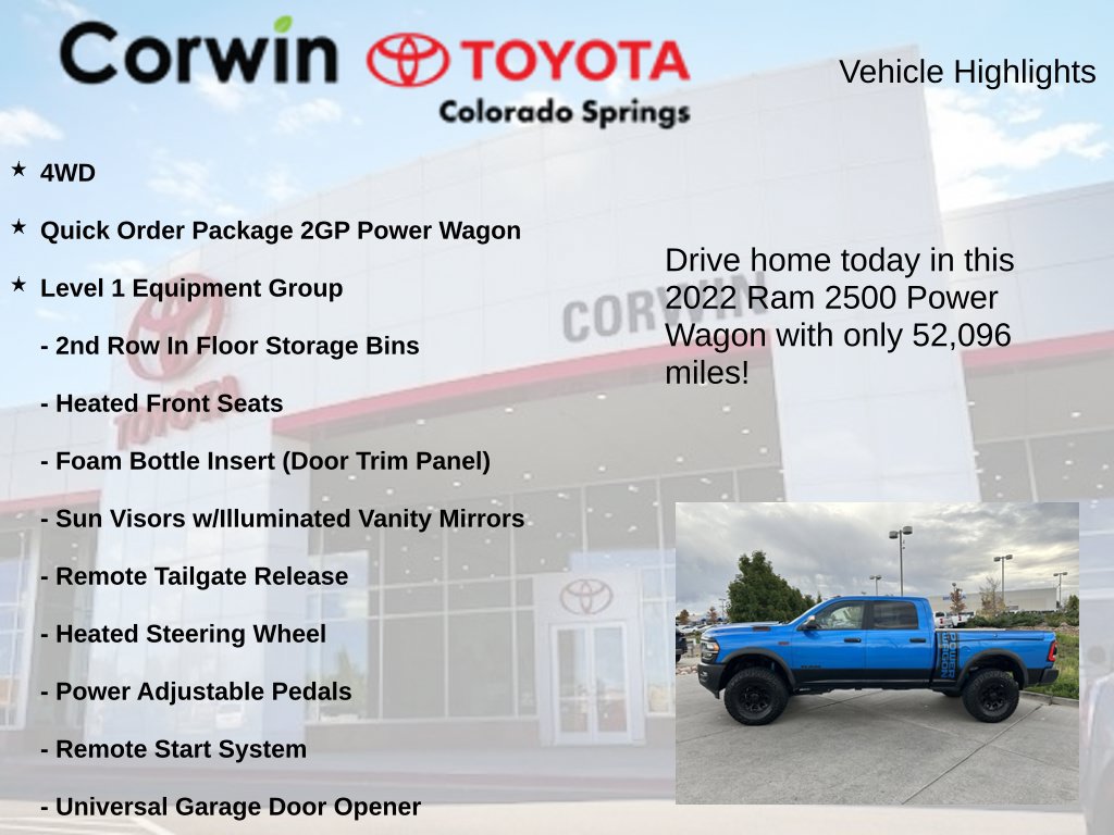 Used 2022 RAM 2500 Power Wagon w/ Level 1 Equipment Group AWD/4WD image 7