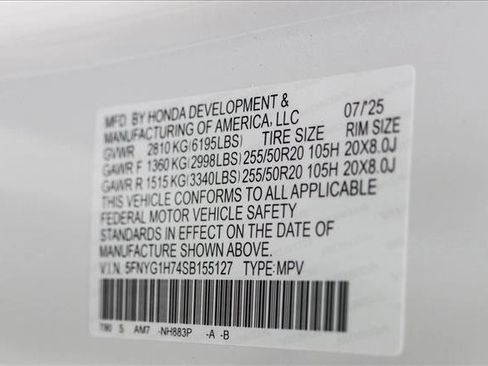 New 2025 Honda Pilot Touring image 26