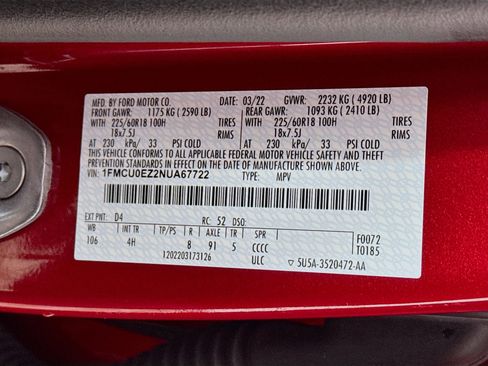 Used 2022 Ford Escape SE image 30