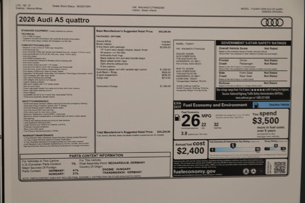 New 2026 Audi A5 2.0T Premium AWD/4WD image 39