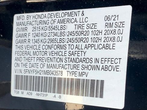 Used 2021 Honda Pilot Special Edition image 36