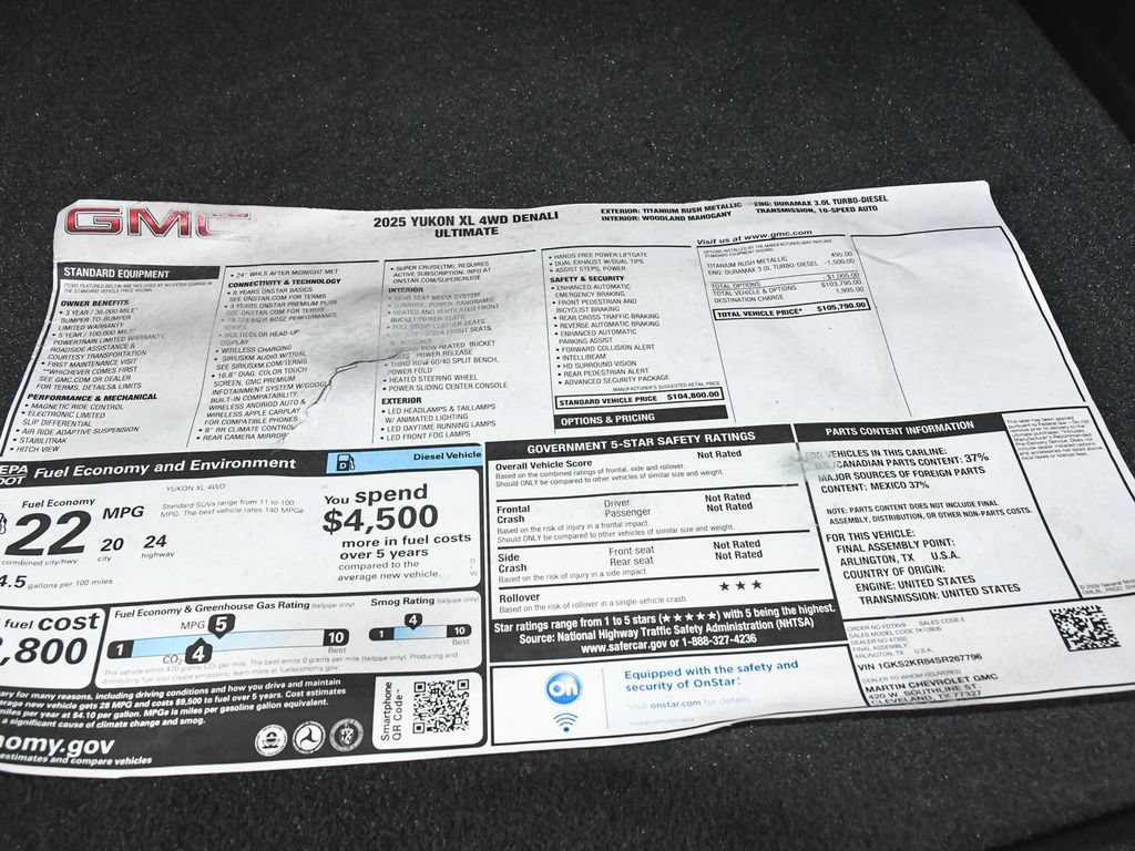 Used 2025 GMC Yukon XL Denali Ultimate AWD/4WD image 74