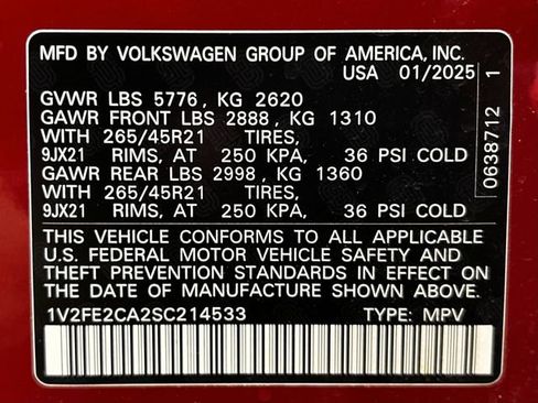 Used 2025 Volkswagen Atlas Cross Sport SEL Premium R-Line AWD/4WD image 37