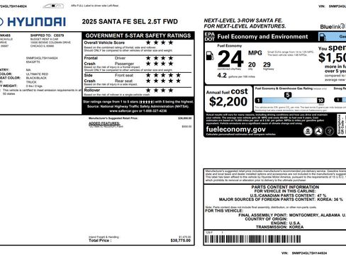 Used 2025 Hyundai Santa Fe SEL FWD image 31