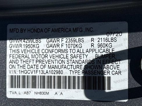 Used 2020 Honda Accord LX image 31