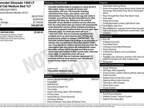 Used 2016 Chevrolet Silverado 1500 LT w/ All Star Edition image 1