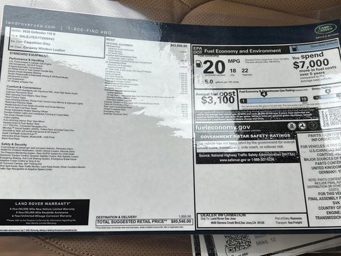 New 2026 Land Rover Defender 110 S image 29