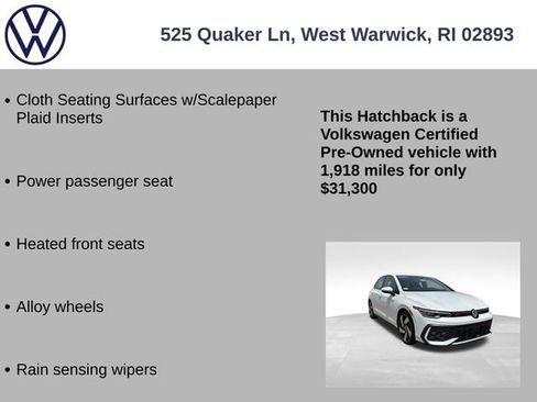 Certified 2025 Volkswagen GTI S FWD image 19