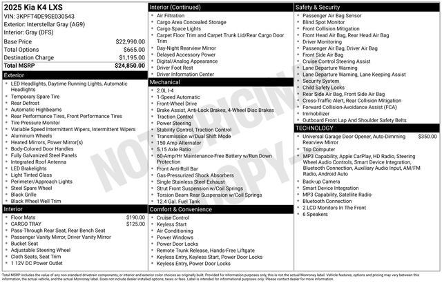 Used 2025 Kia K4 FWD image 2
