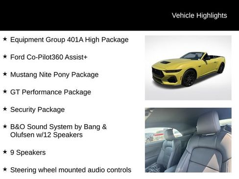 New 2025 Ford Mustang GT Premium w/ GT Performance Package RWD image 8