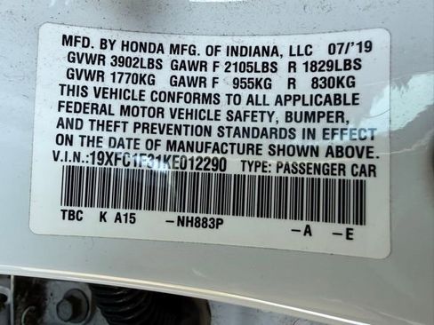 Used 2019 Honda Civic EX image 14