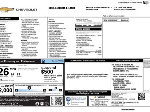 Used 2025 Chevrolet Equinox LT w/ Safety and Technology Package image 3