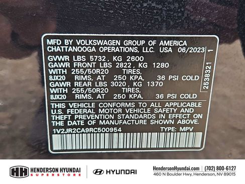 Used 2024 Volkswagen Atlas SE FWD image 36