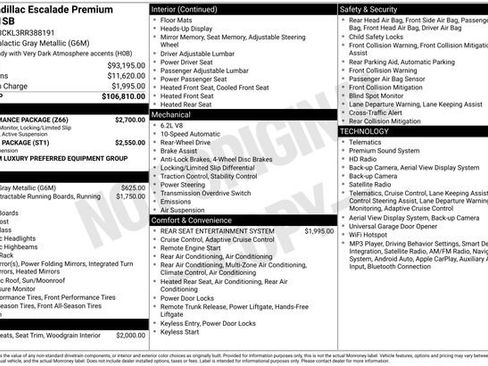 Used 2024 Cadillac Escalade Premium Luxury w/ Performance Package RWD image 4