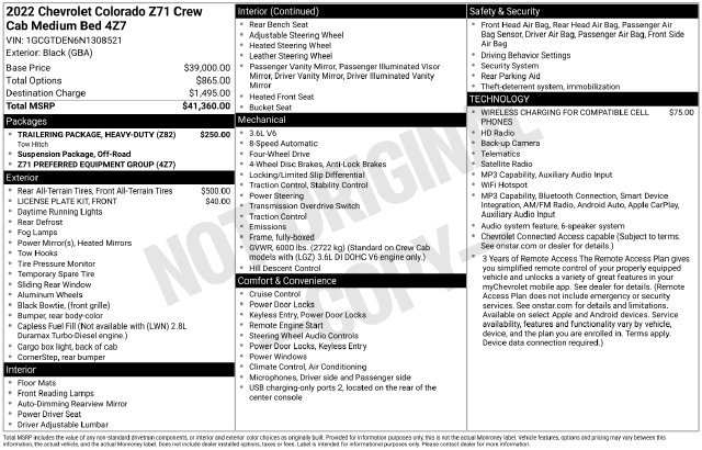 Used 2022 Chevrolet Colorado Z71 AWD/4WD image 33