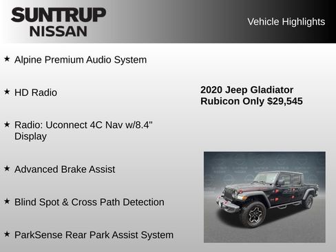 Used 2020 Jeep Gladiator Rubicon w/ Dual Top Group AWD/4WD image 25