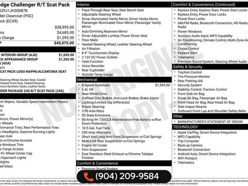 Used 2018 Dodge Challenger R/T Scat Pack w/ Leather Interior Group image 25