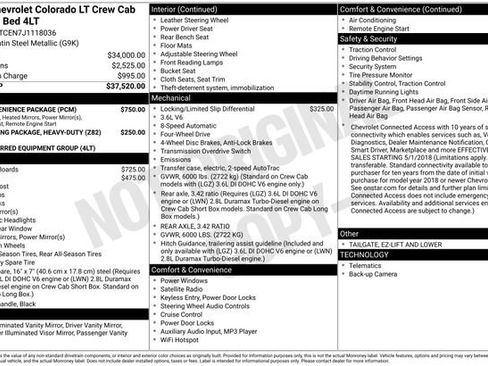 Used 2018 Chevrolet Colorado LT w/ LT Convenience Package image 10