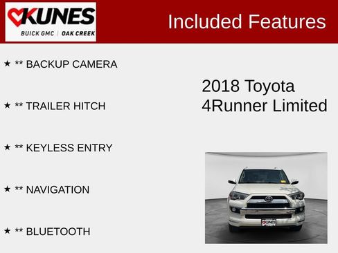 Used 2018 Toyota 4Runner Limited AWD/4WD image 2