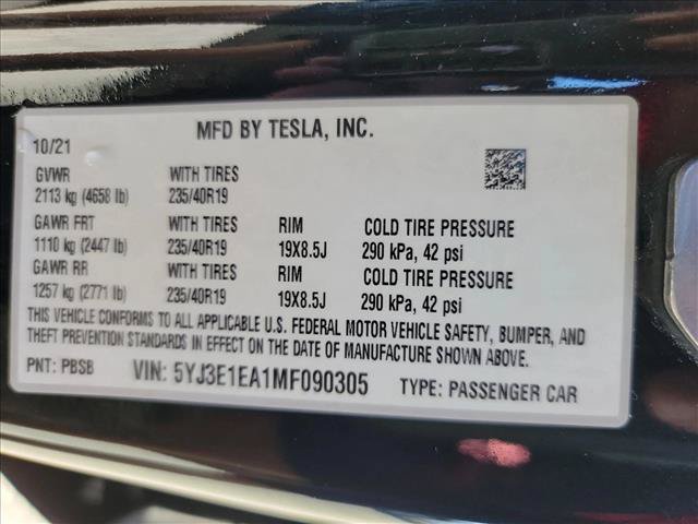 Used 2021 Tesla Model 3 Standard Range Plus RWD image 29