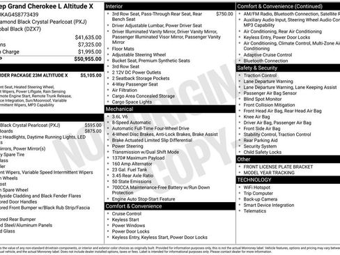 New 2025 Jeep Grand Cherokee L Altitude image 2