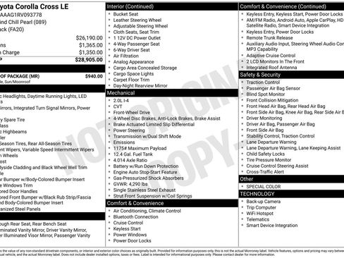 Used 2024 Toyota Corolla Cross LE w/ Moonroof Package FWD image 47