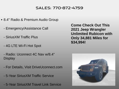 Used 2021 Jeep Wrangler Unlimited Rubicon image 20