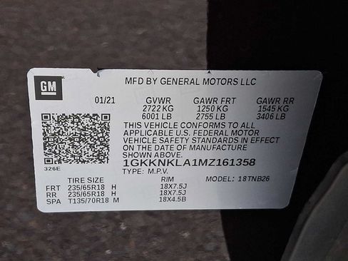 Used 2021 GMC Acadia SLE w/ LPO, Floor Liner Package FWD image 27