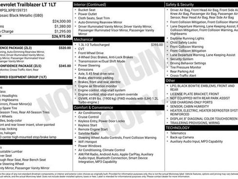 Certified 2023 Chevrolet TrailBlazer LT w/ Convenience Package FWD image 33